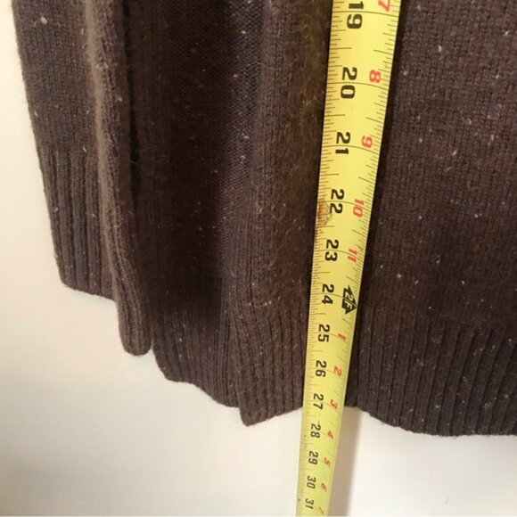 Aritzia TALULA Cashmere Wool Crew Neck Side Slits Speckled Relaxed Sweater Knit - Picture 14 of 14